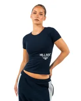 Hillside Stripe T-Shirt Dames Donkerblauw - Maat S - Kleur: Grijs | Soccerfanshop