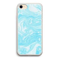 Waterverf blauw: iPhone 7 Transparant Hoesje