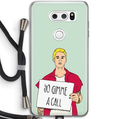 Gimme a call: LG V30 Transparant Hoesje met koord