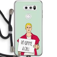 Gimme a call: LG V30 Transparant Hoesje met koord
