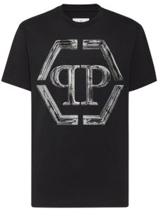 Philipp Plein t-shirt en coton à logo imprimé - Noir