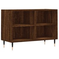 The Living Store Tv-meubel 69-5x30x50 cm bewerkt hout bruineikenkleurig - Kast
