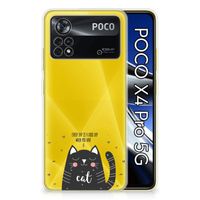 Xiaomi Poco X4 Pro 5G Telefoonhoesje met Naam Cat Good Day - thumbnail