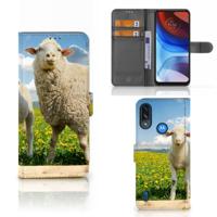 Motorola Moto E7i Power | E7 Power | Telefoonhoesje | Met pasjeshouder | Schaap en Lammetje