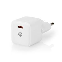 Nedis Oplader | 20 W | Snellaad functie | 1.67 / 2.22 / 3.0 A | Outputs: 1 | USB-C | Automatische Voltage Selectie - WCMPD20W100WT - thumbnail
