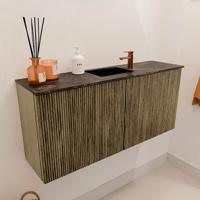 Toiletmeubel Mondiaz Joya Dlux | 90 cm | Meubelkleur Dusk | Faye wastafel Lava Wasbak Midden | 1 kraangat