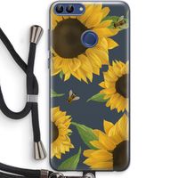 Sunflower and bees: Huawei P Smart (2018) Transparant Hoesje met koord