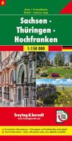 Wegenkaart - landkaart 08 Sachsen - Thüringen - Hochfranken | Freytag & Berndt