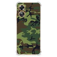 OPPO A17 Doorzichtige Silicone Hoesje Army Dark - thumbnail