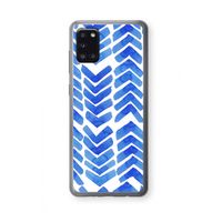 Blauwe pijlen: Samsung Galaxy A31 Transparant Hoesje