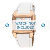 Breil horlogeband BW0264 Leder Wit + wit stiksel - thumbnail