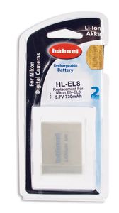 Hahnel HL-EL8 batterij voor camera's/camcorders Lithium-Ion (Li-Ion) 730 mAh