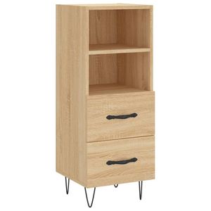 vidaXL Dressoir 34,5x34x90 cm bewerkt hout sonoma eiken