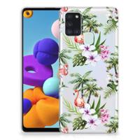 Samsung Galaxy A21s | TPU Hoesje | Flamingo Palms