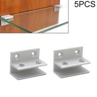 5 STKS F-type aluminiumlegering glas combinatie klem kabinet partitie Fixing clip grootte: L gecliped 10-13mm