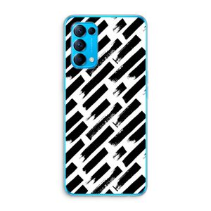 Zwarte vegen: Oppo Find X3 Lite Transparant Hoesje