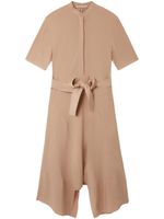 Stella McCartney robe-chemise en soie à coupe mi-longue - Tons neutres - thumbnail