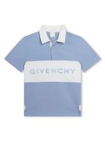 Givenchy Kids polo bicolore à logo brodé - Bleu - thumbnail