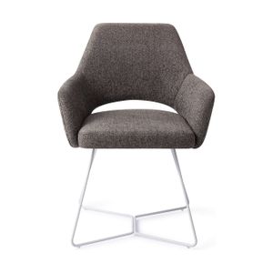 Jesper Home Yanai eetkamerstoel Amazing Grey beehive white