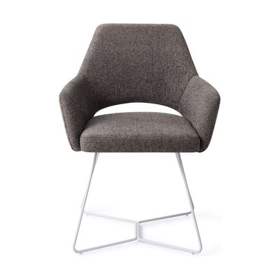 Jesper Home Yanai eetkamerstoel Amazing Grey beehive white