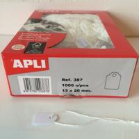 Hangetiket met koord 13x20 mm 387-1000st - 9 stuks