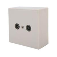 Skytronic 122223 antennecontactdoos wit