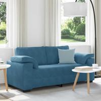Loveseat Sofa Blauw 140 cm Fluweel