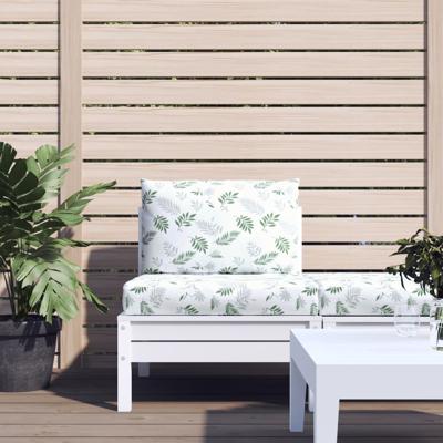 VidaXL Palletkussens 2 st bladpatroon oxford stof