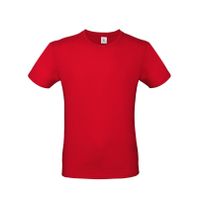 Set van 3x stuks rood basic t-shirt met ronde hals voor heren van katoen, maat: XL (54)