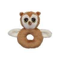 Dieren knuffel baby rammelaar uil 10 x 15 cm   - - thumbnail