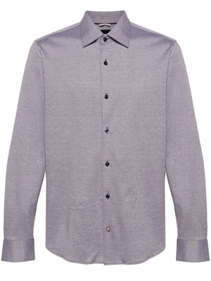 BOSS chemise en coton à imprimé géométrique - Gris
