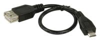 Valueline Vlcp60570b02 Usb 2.0 Usb Micro B Mannelijk - Usb A Vrouwelijk Adapter Kabel 0,20 M Zwart - thumbnail