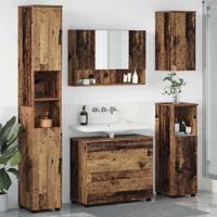 Badkamermeubelset 5 pcs Oud hout 30 x 35 x 192 cm Bewerkt hout