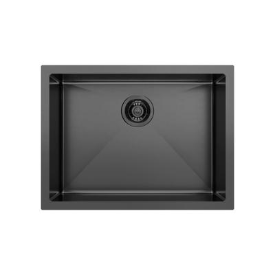 Inbouw Wastafel Sapho Zenith 60x45 cm RVS Antraciet PVD Sapho