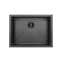 Inbouw Wastafel Sapho Zenith 60x45 cm RVS Antraciet PVD Sapho