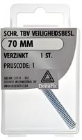Schroef veiligheidsbesl 70mm verz - Deltafix