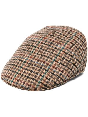 Borsalino casquette à motif pied-de-poule - Marron