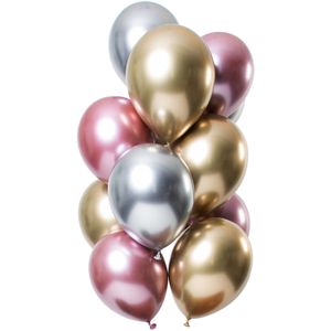 Chrome Ballonnen Morganite Premium 33cm - 12 Stuks