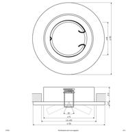 EVN 517001 517001 Inbouwring Halogeen Zonder 50 W Wit