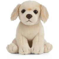 Pluche Golden Retriever honden knuffel 16 cm speelgoed - thumbnail