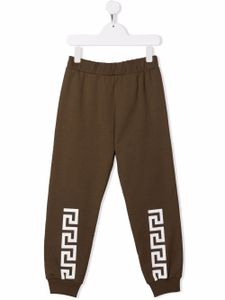 Versace Kids pantalon de jogging à logo imprimé - Vert