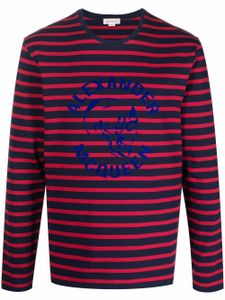 Alexander McQueen t-shirt rayé à manches longues - Bleu