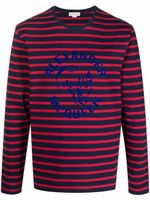 Alexander McQueen t-shirt rayé à manches longues - Bleu