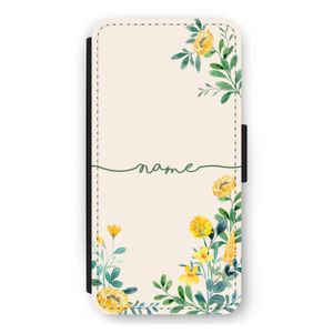 Gele bloemen: iPhone 12 Pro Max Flip Hoesje