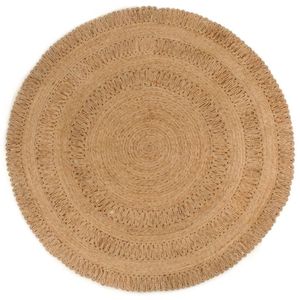 Tapijt rond 180 cm gevlochten jute