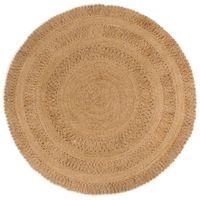 Tapijt rond 180 cm gevlochten jute