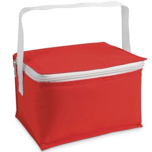 Kleine koeltas voor lunch rood 20 x 14 x 12 cm 3.5 liter   -