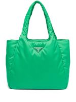 Prada grand sac cabas à design matelassé - Vert