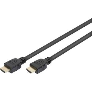 Digitus AK-330124-030-S HDMI-kabel HDMI Aansluitkabel HDMI-A-stekker, HDMI-A-stekker 3.00 m Zwart Vergulde steekcontacten, Ultra HD-HDMI met ethernet, High