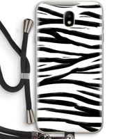 Zebra pattern: Samsung Galaxy J7 (2017) Transparant Hoesje met koord